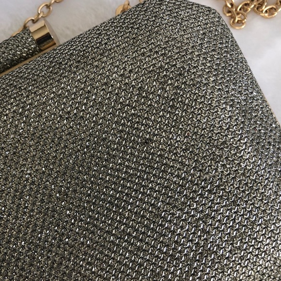 INC International Concepts Lindsay Lurex Gold Clutch, NWT - Picture 8 of 8